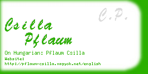 csilla pflaum business card